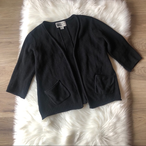 Habitat Sweaters - Habitat Black Open Cardigan Sweater Size XS